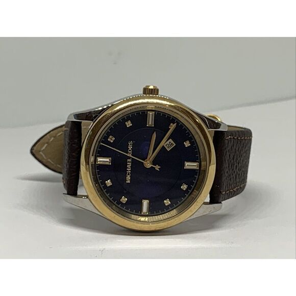 Michael Kors MK6337 Women Brown Leather Analog Dial Quartz Genuine Watch WFH184 - Picture 6 of 11